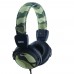 Moki Camo In-Line Mic Green Headphones